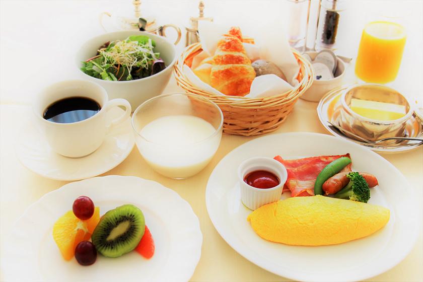 和洋選べる朝食付き
